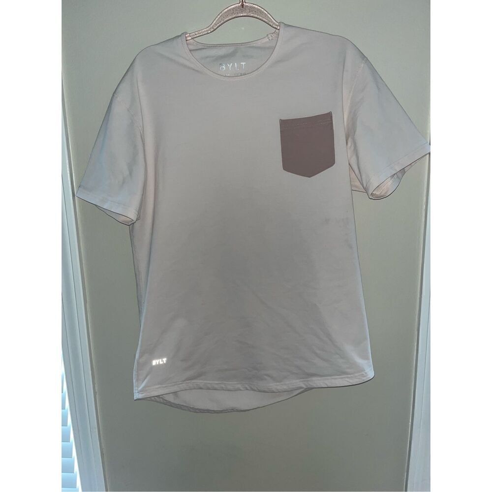 Men’s Light Pink Bylt Drop Cut Short Sleeve Pocket Lux Tee L